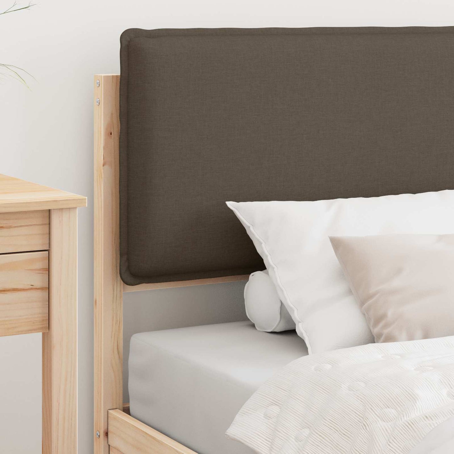 Letto con Testiera Rivestita Talpa 100 x 200 cm Pino massello