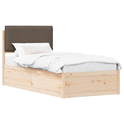 Letto con Testiera Rivestita Talpa 75 x 190 cm Pino massello