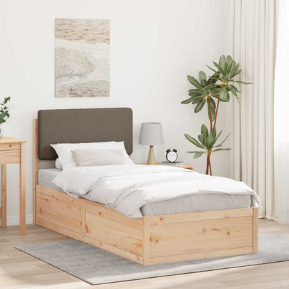 Letto con Testiera Rivestita Talpa 90 x 190 cm Pino massello
