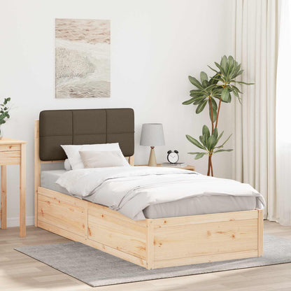 Letto con Testiera Rivestita Talpa 100 x 200 cm Pino massello