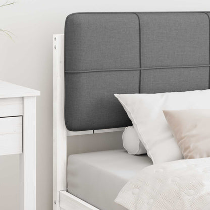Letto con Testiera Rivestita Grigio chiaro 90 x 200 cm