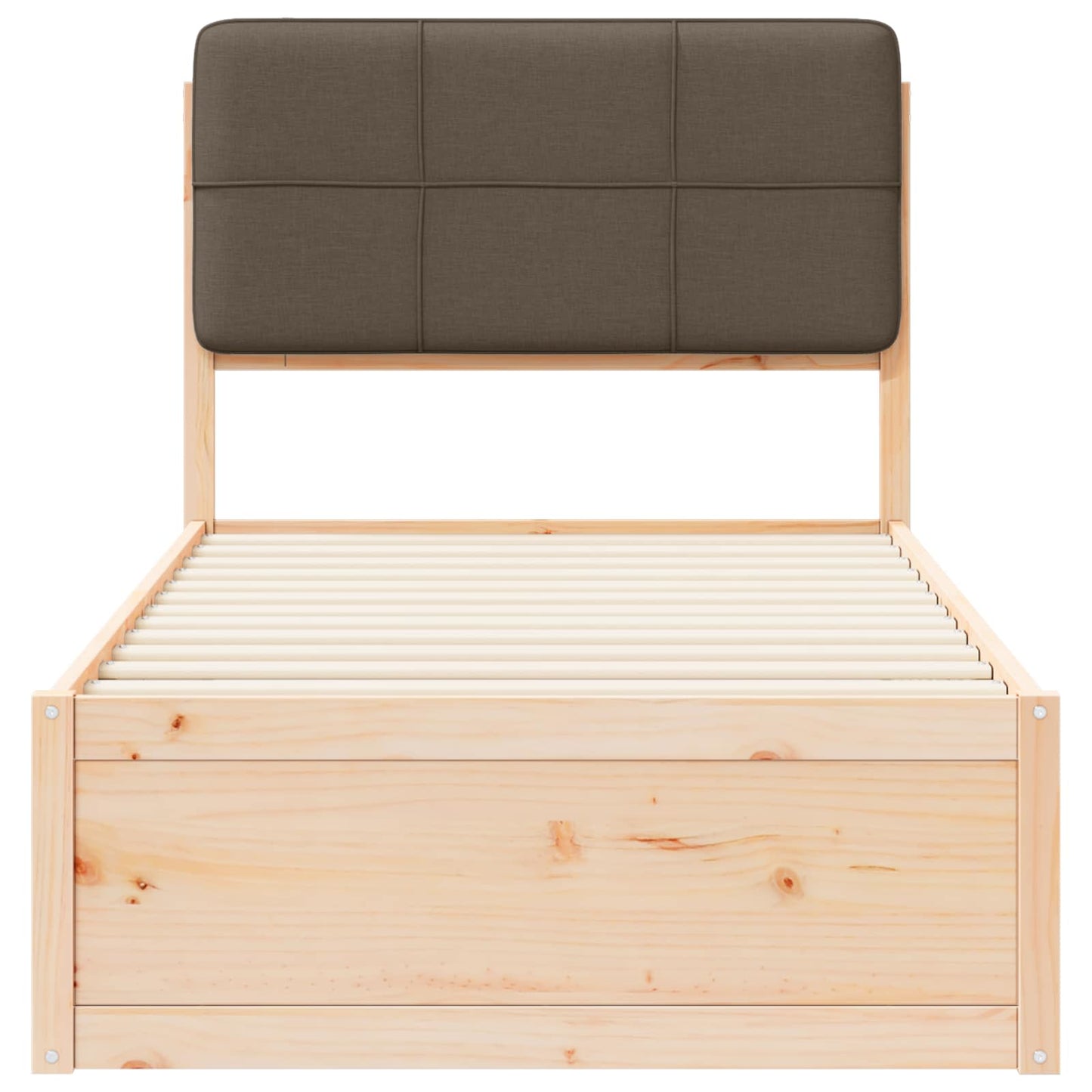 Letto con Testiera Rivestita Talpa 80 x 200 cm Pino massello