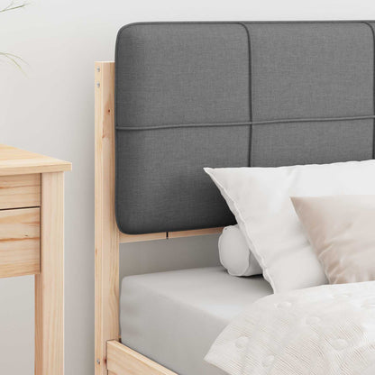 Letto con Testiera Rivestita Grigio chiaro 90 x 190 cm