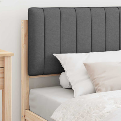 Letto con Testiera Rivestita Grigio scuro 100 x 200 cm