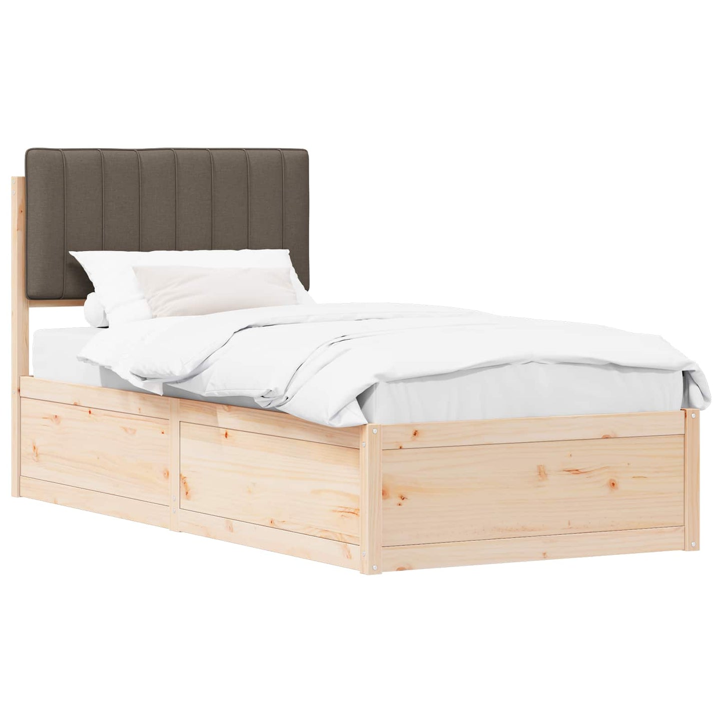 Letto con Testiera Rivestita Talpa 90 x 200 cm Pino massello