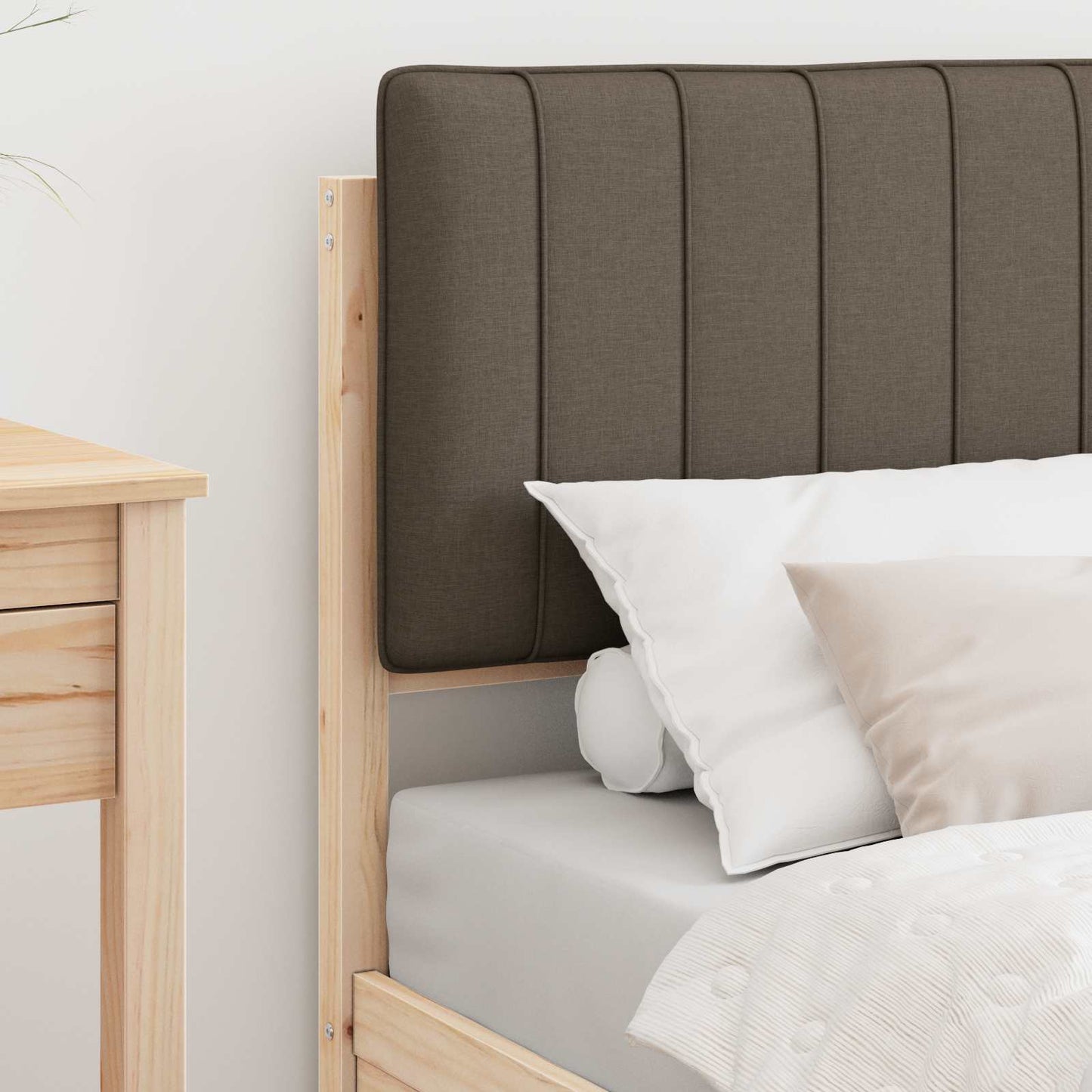 Letto con Testiera Rivestita Talpa 80 x 200 cm Pino massello