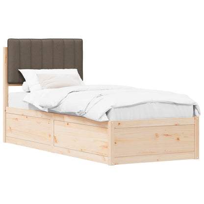 Letto con Testiera Rivestita Talpa 80 x 200 cm Pino massello