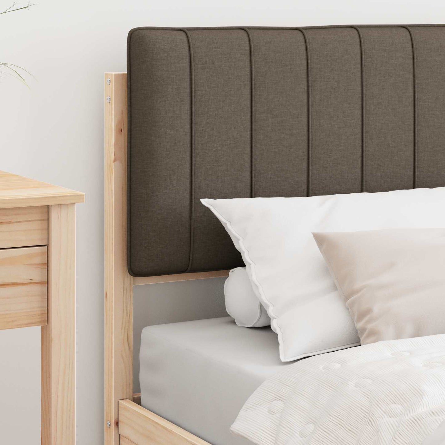 Letto con Testiera Rivestita Talpa 90 x 190 cm Pino massello