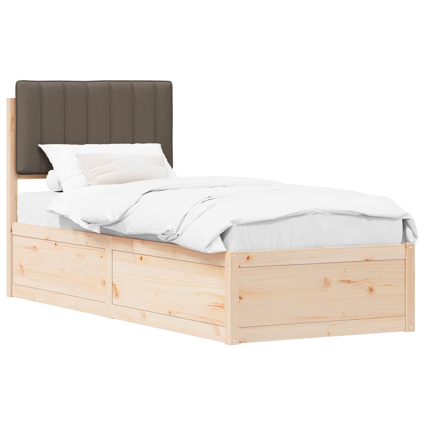 Letto con Testiera Rivestita Talpa 75 x 190 cm Pino massello