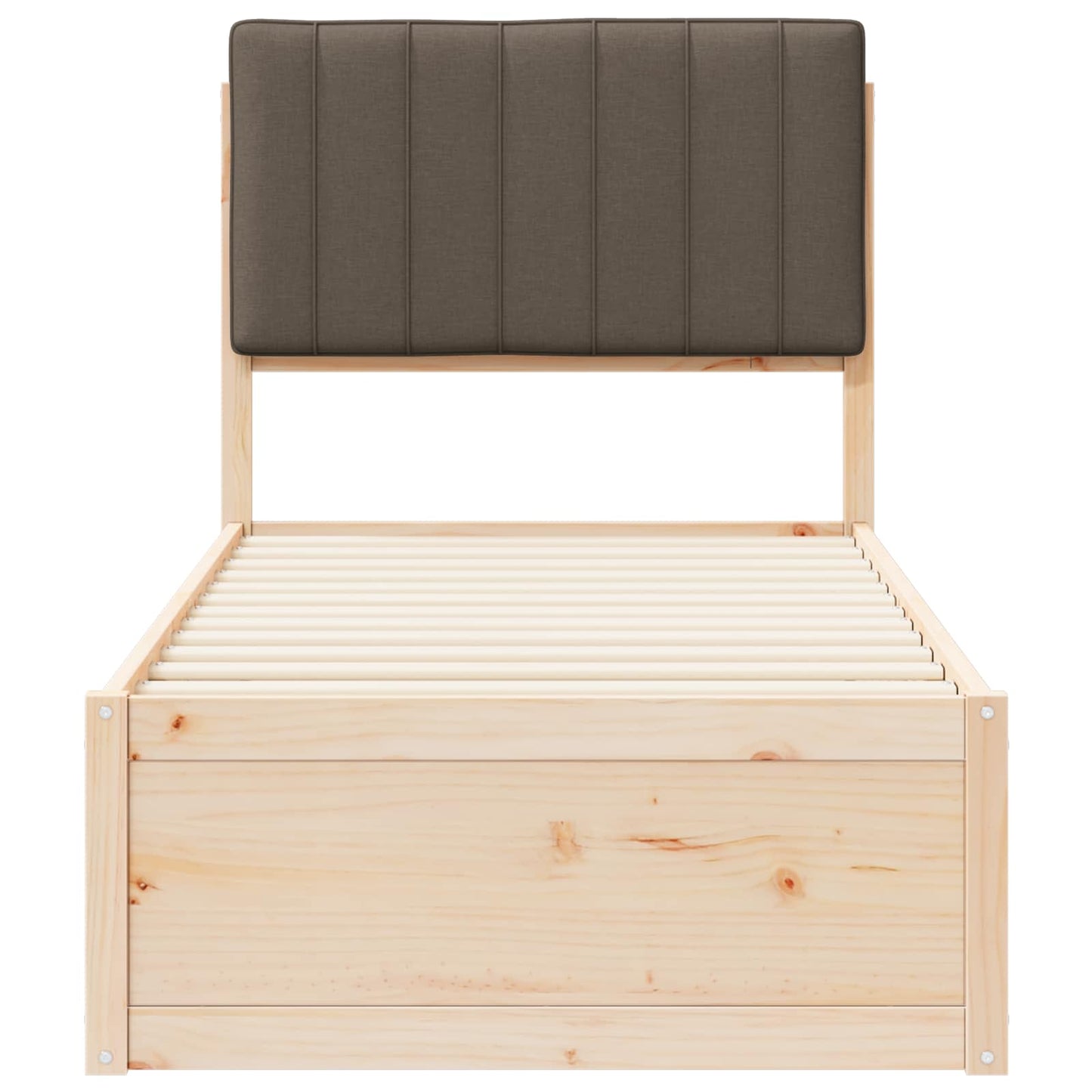 Letto con Testiera Rivestita Talpa 75 x 190 cm Pino massello