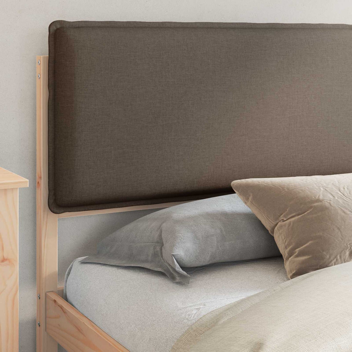Letto con Testiera Rivestita Talpa 180 x 200 cm Pino massello
