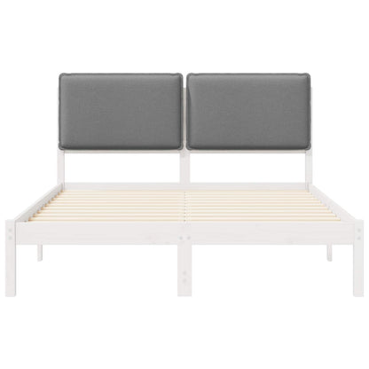 Letto con Testiera Rivestita Grigio chiaro 120 x 200 cm