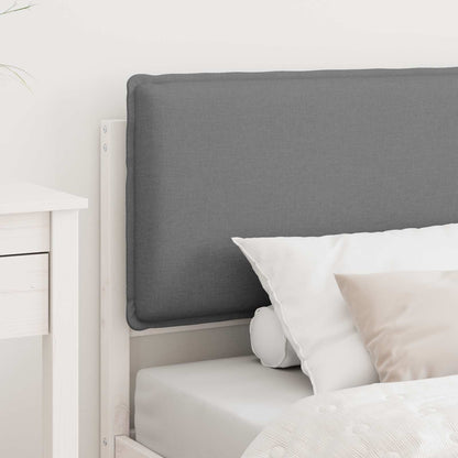 Letto con Testiera Rivestita Grigio chiaro 90 x 190 cm