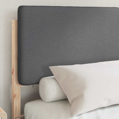 Letto con Testiera Rivestita Grigio scuro 150 x 200 cm