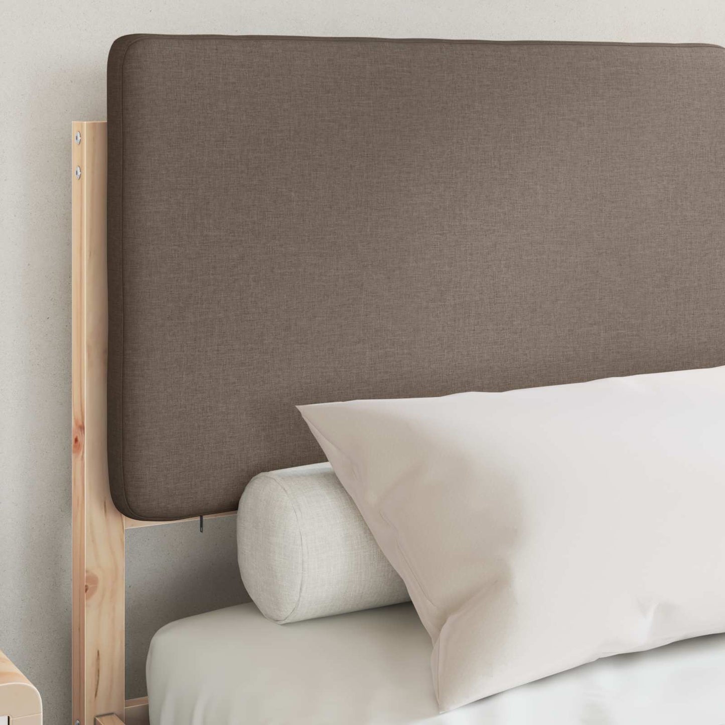 Letto con Testiera Rivestita Talpa 140 x 190 cm Pino massello