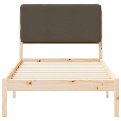 Letto con Testiera Rivestita Talpa 100 x 200 cm Pino massello