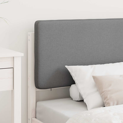 Letto con Testiera Rivestita Grigio chiaro 80 x 200 cm