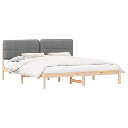 Letto con Testiera Rivestita Grigio chiaro 180 x 200 cm