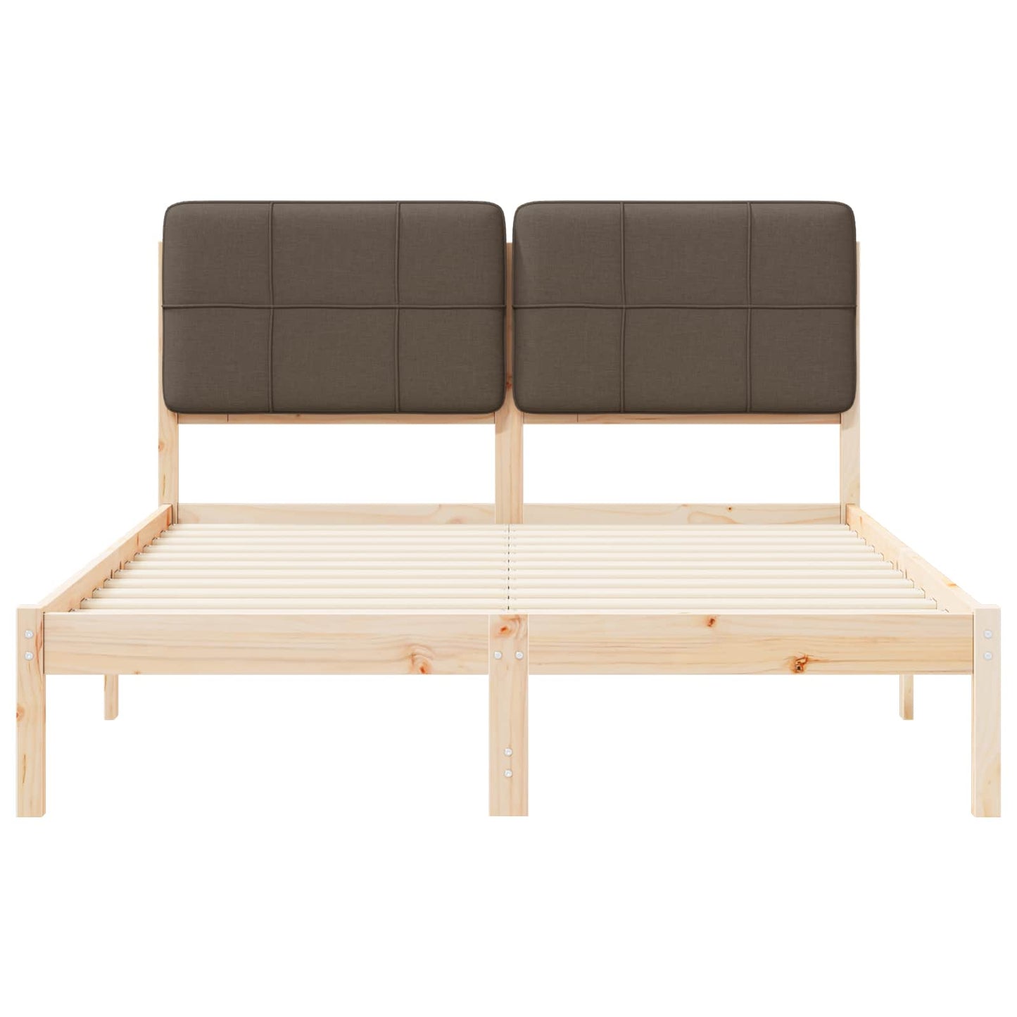 Letto con Testiera Rivestita Talpa 150 x 200 cm Pino massello