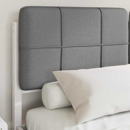 Letto con Testiera Rivestita Grigio chiaro 150 x 200 cm