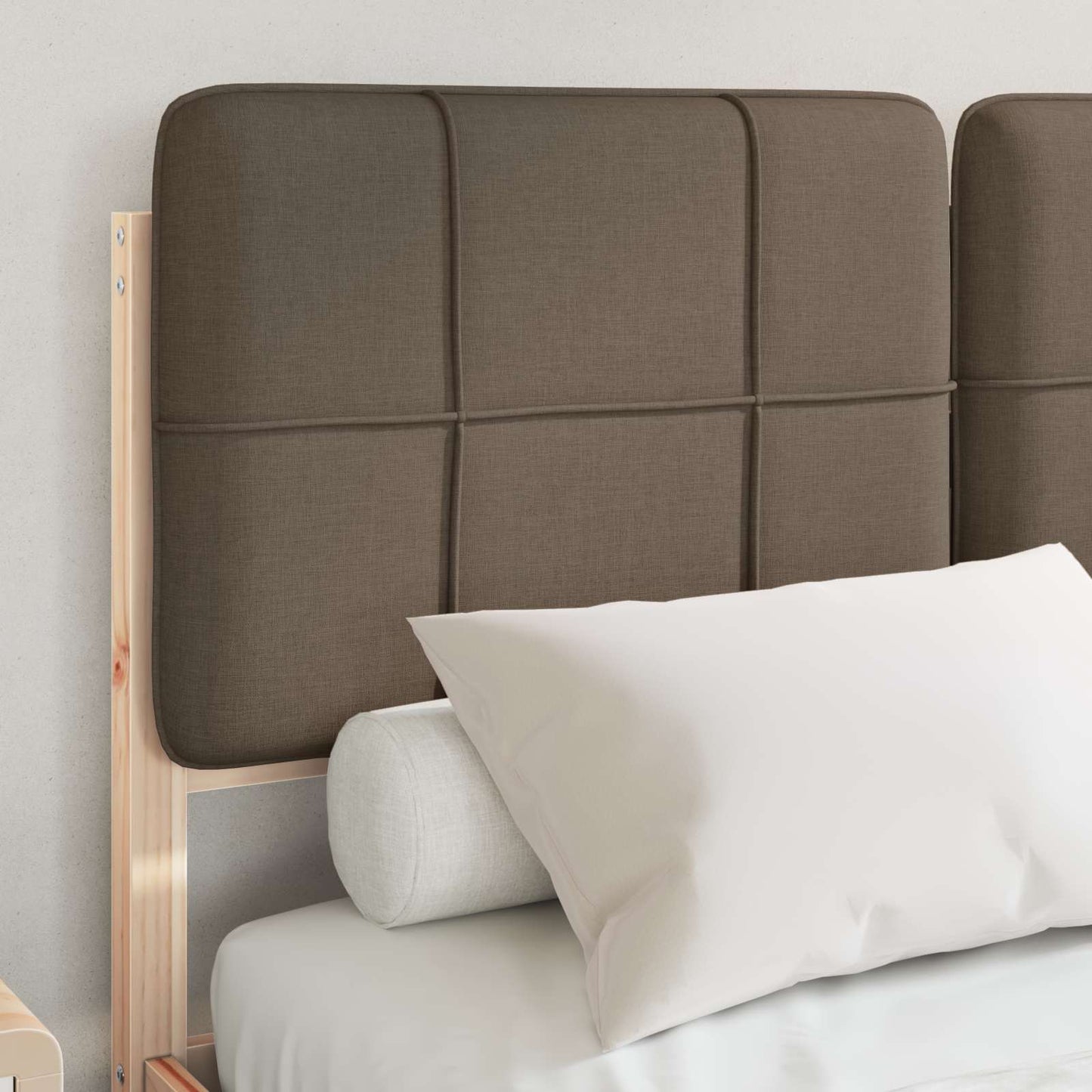 Letto con Testiera Rivestita Talpa 120 x 200 cm Pino massello