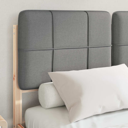 Letto con Testiera Rivestita Grigio chiaro 120 x 190 cm