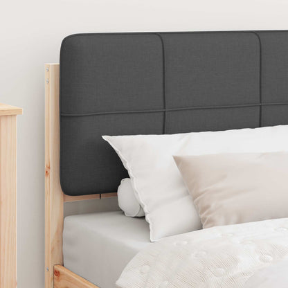 Letto con Testiera Rivestita Grigio scuro 80 x 200 cm