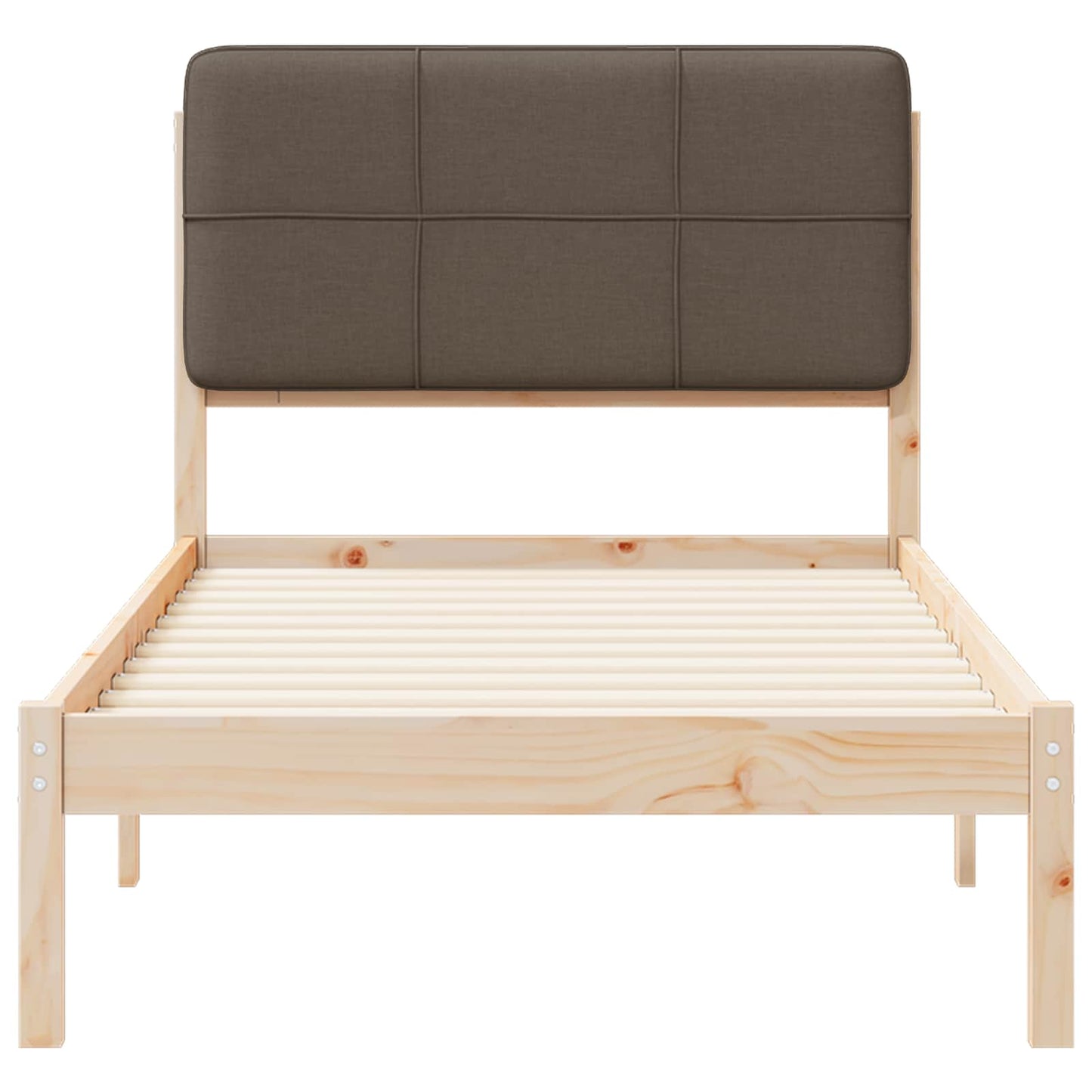 Letto con Testiera Rivestita Talpa 80 x 200 cm Pino massello