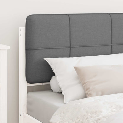 Letto con Testiera Rivestita Grigio chiaro 75 x 190 cm