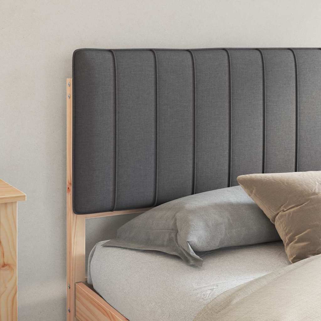 Letto con Testiera Rivestita Grigio scuro 180 x 200 cm