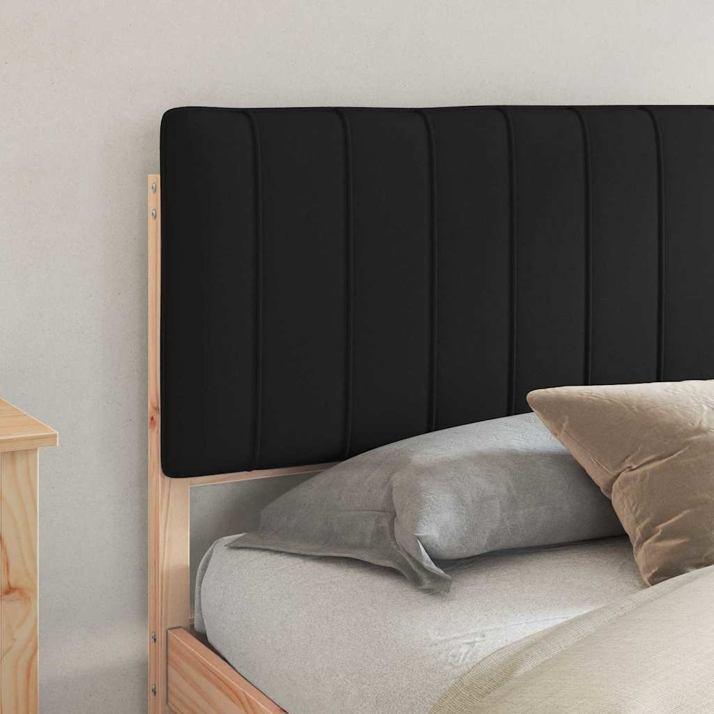 Letto con Testiera Rivestita Nero 180 x 200 cm