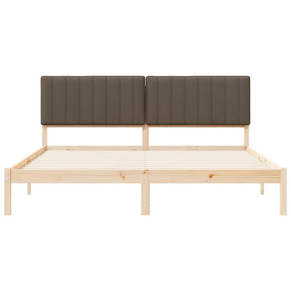 Letto con Testiera Rivestita Talpa 180 x 200 cm Pino massello