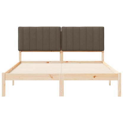 Letto con Testiera Rivestita Talpa 150 x 200 cm Pino massello
