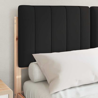 Letto con Testiera Rivestita Nero 120 x 190 cm