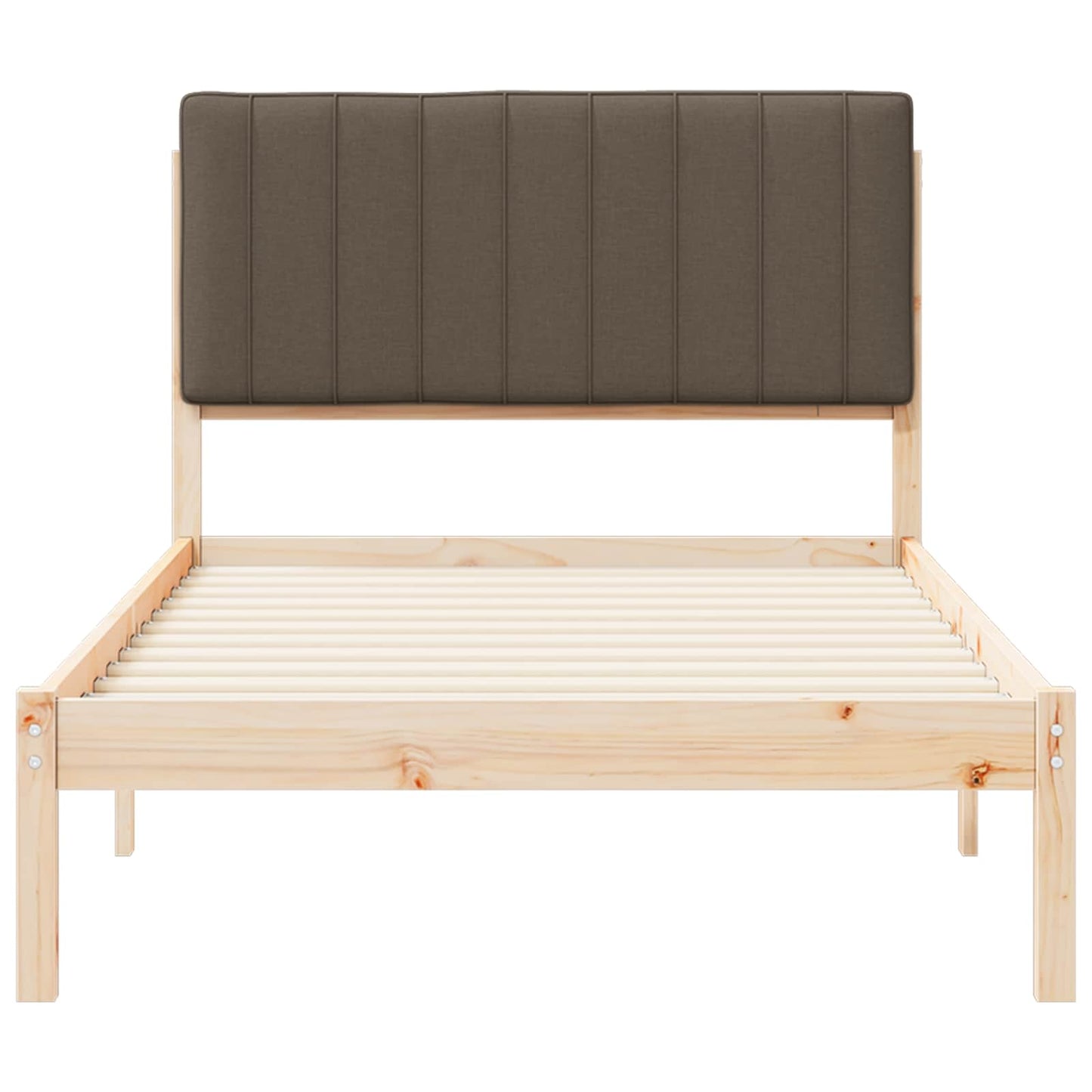 Letto con Testiera Rivestita Talpa 100 x 200 cm Pino massello