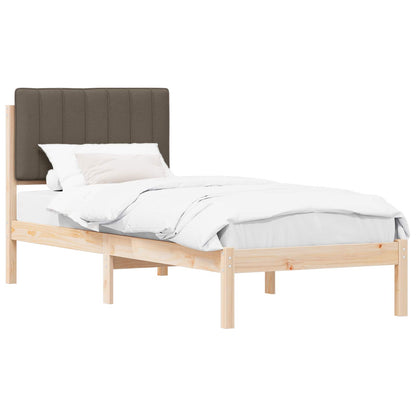 Letto con Testiera Rivestita Talpa 80 x 200 cm Pino massello