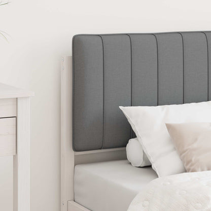 Letto con Testiera Rivestita Grigio chiaro 80 x 200 cm