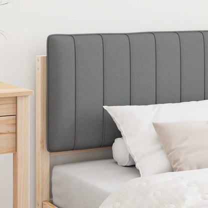 Letto con Testiera Rivestita Grigio chiaro 90 x 190 cm