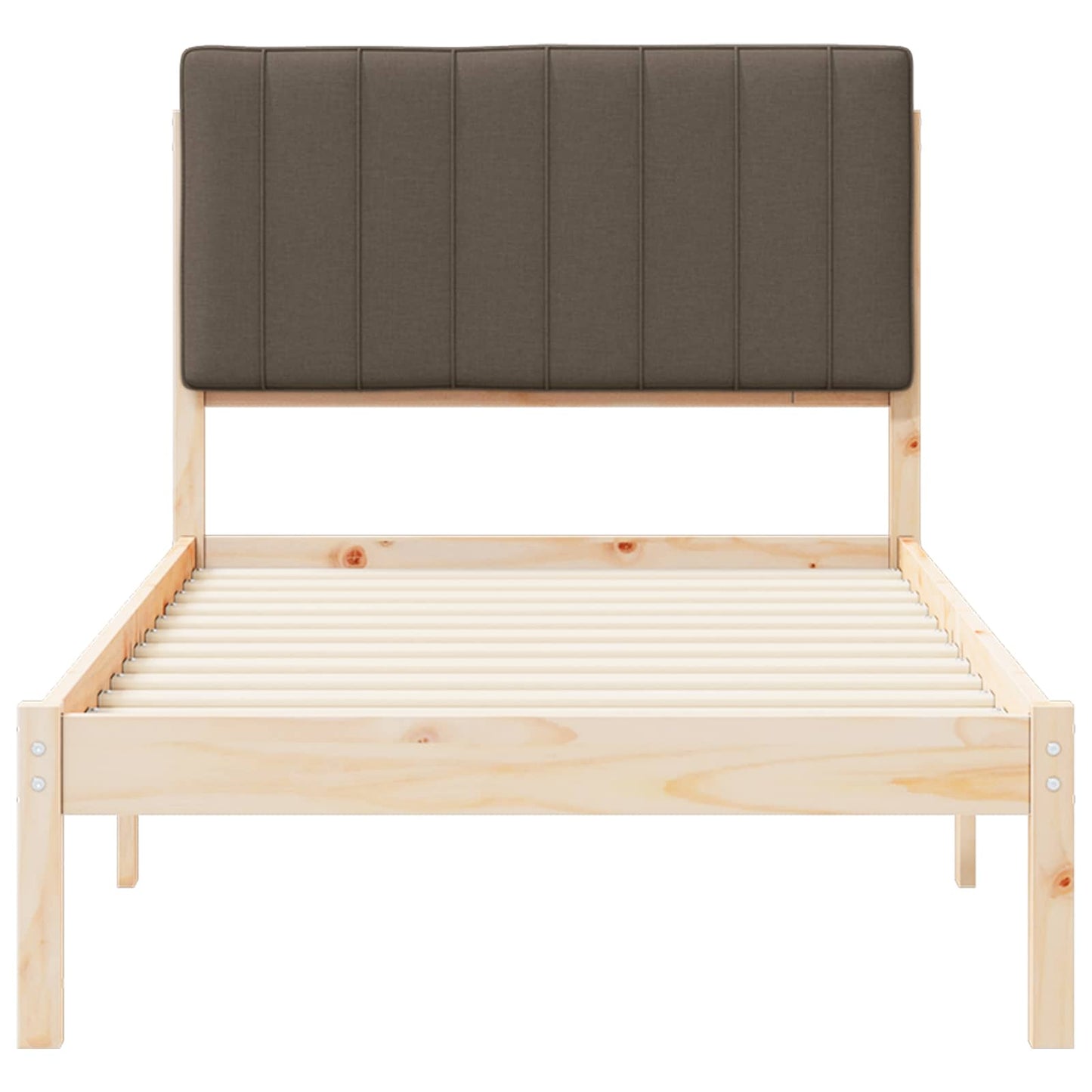 Letto con Testiera Rivestita Talpa 90 x 190 cm Pino massello