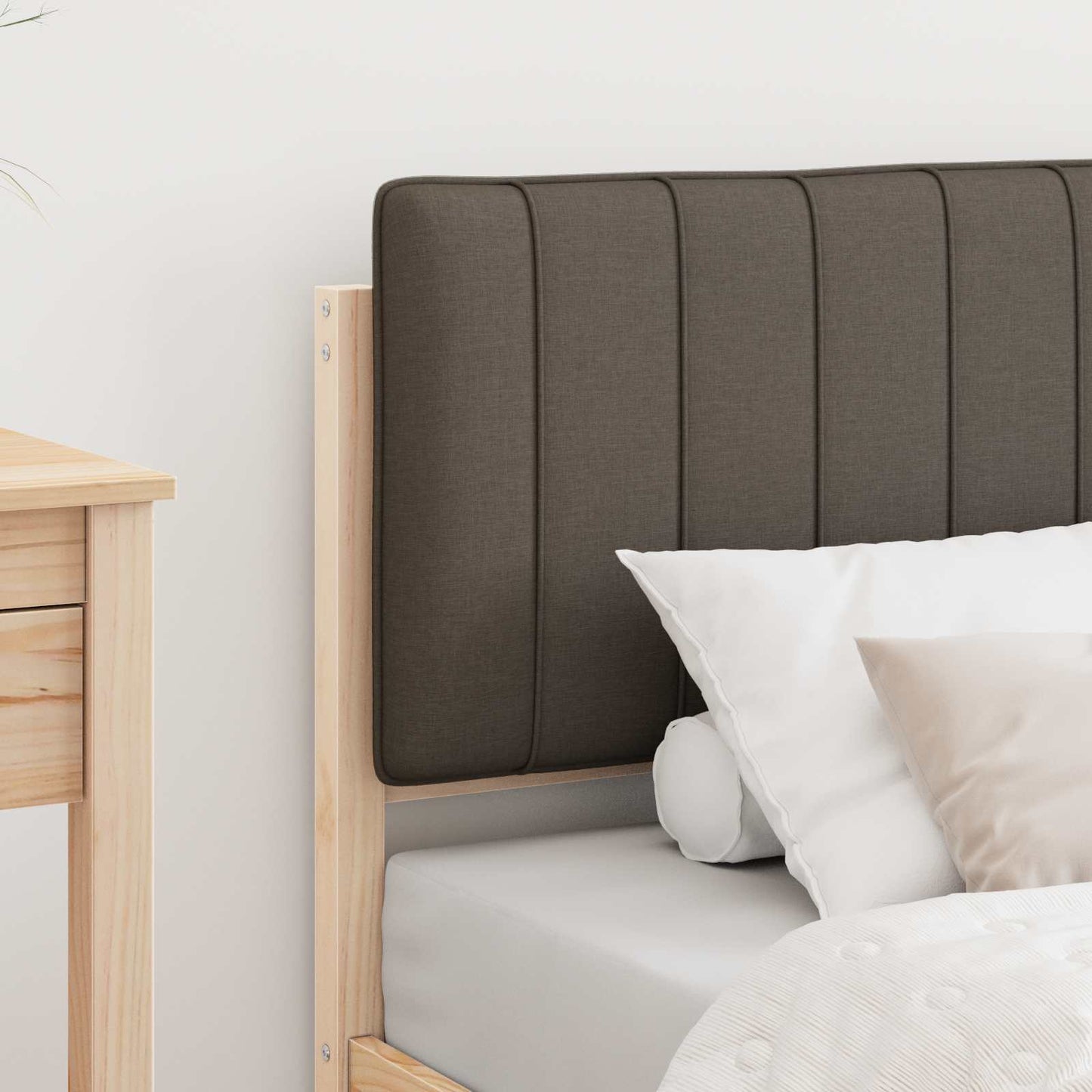 Letto con Testiera Rivestita Talpa 75 x 190 cm Pino massello