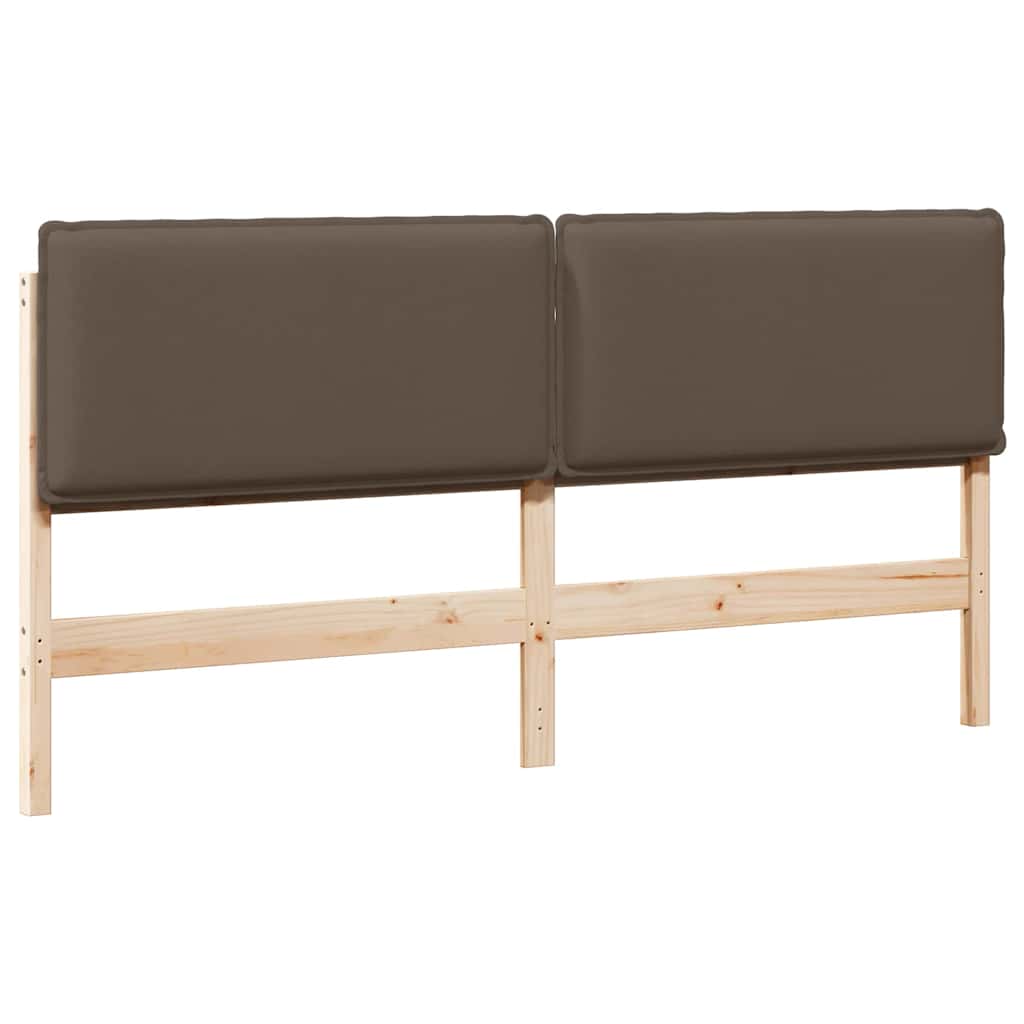 Testiera imbottita con testiera Grigio Naturale e Chiaro 200 cm