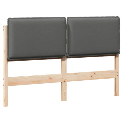 Testiera imbottita con testiera Grigio Naturale e Chiaro 160 cm