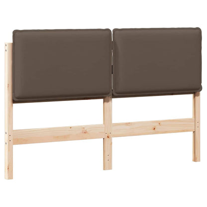Testiera imbottita con testiera Grigio Naturale e Chiaro 150 cm