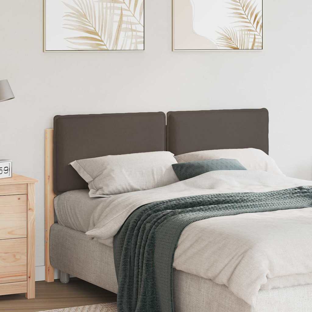 Testiera imbottita con testiera Grigio Naturale e Chiaro 140 cm