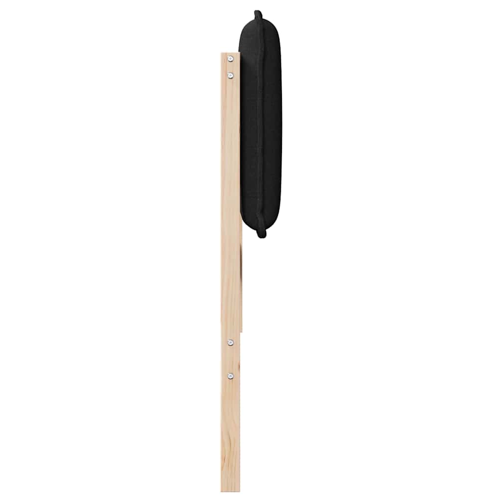 Testiera imbottita Naturale e Nero 135 cm Pino massello