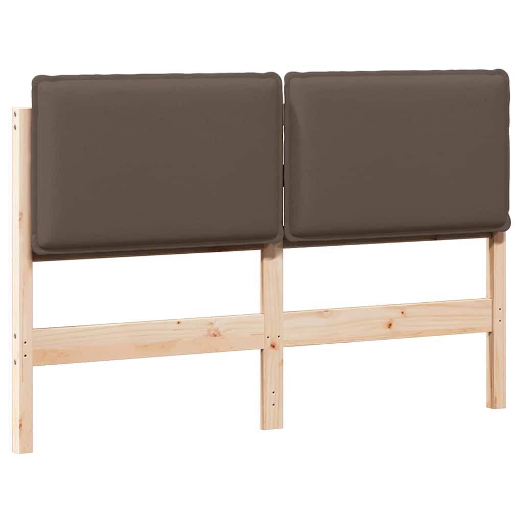 Testiera imbottita con testiera Grigio Naturale e Chiaro 120 cm