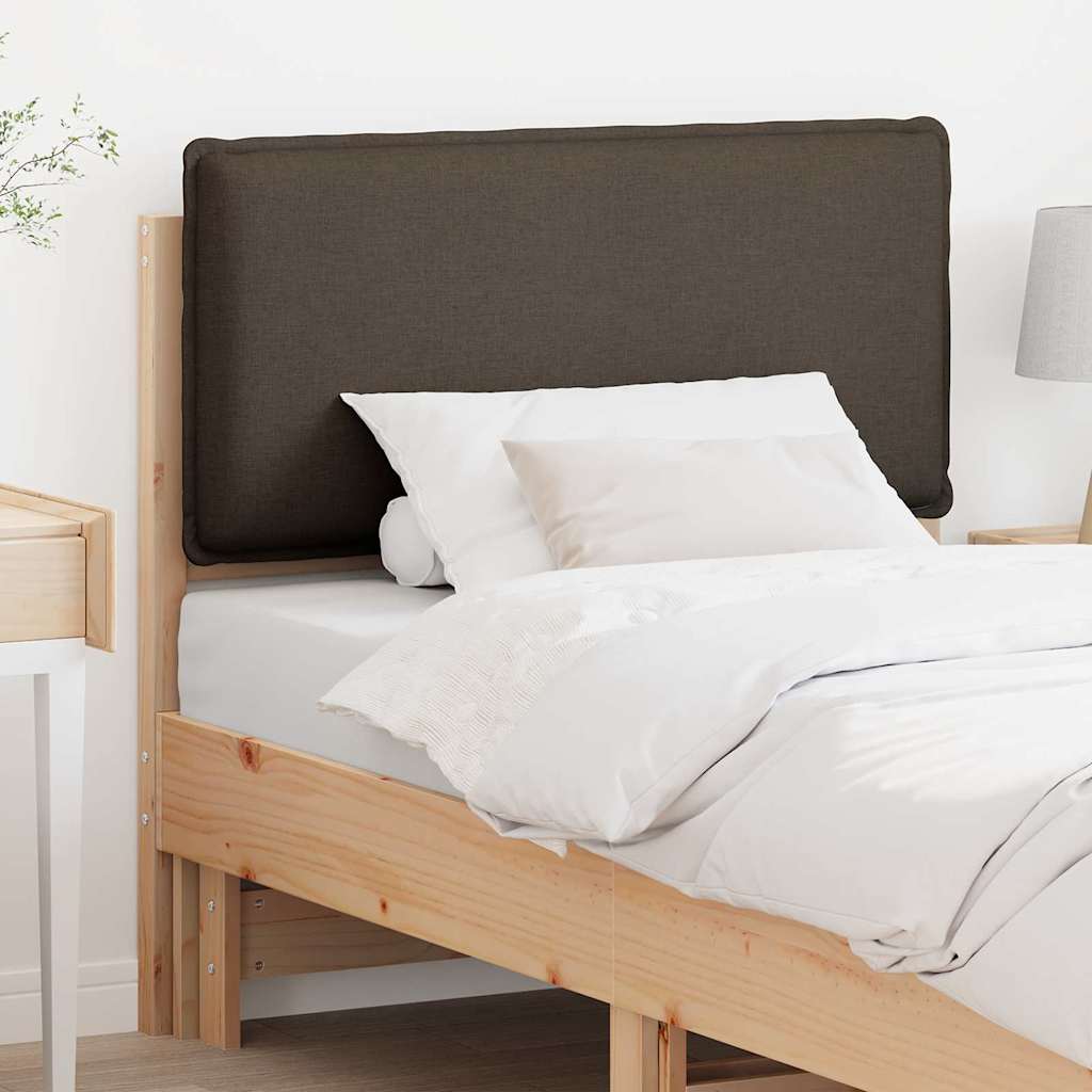 Testiera imbottita Grigio Naturale e Chiaro 90 cm Pino massello