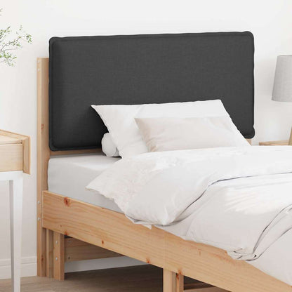 Testiera imbottita Grigio Naturale e Scuro 80 cm Pino massello