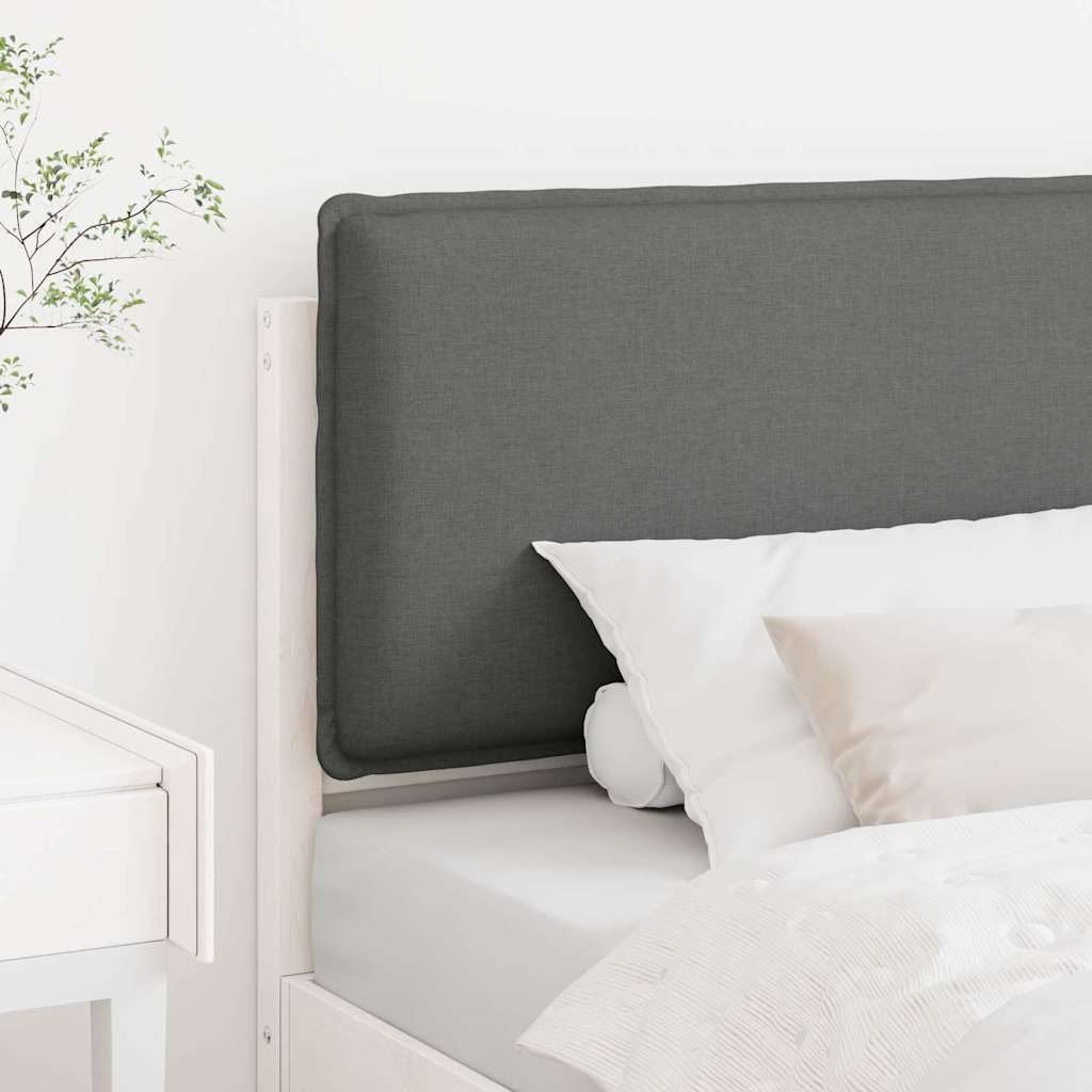 Testiera imbottita Bianco e grigio chiaro 80 cm Pino massello
