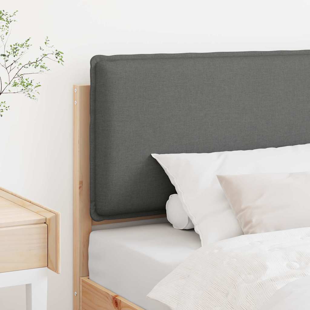 Testiera imbottita Grigio Naturale e Chiaro 75 cm Pino massello